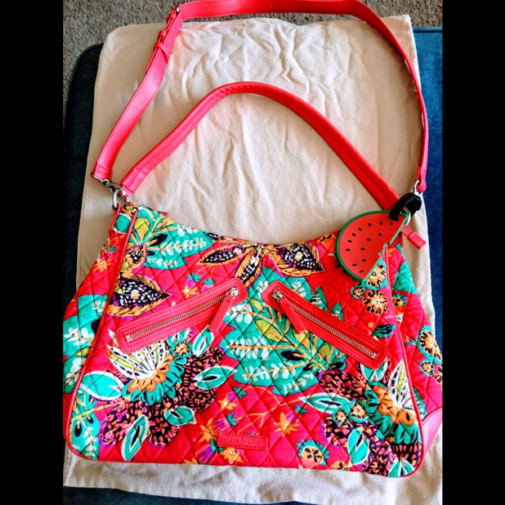 Vera Bradley large shoulder bag and watermelon ID